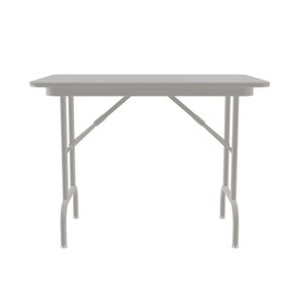 Correll 24"x36" Commercial Duty Keyboard Height (26.5") Folding Table, Gray Granite Melamine Top, USA Made, Strong Steel Apron (CF2436MK-15)