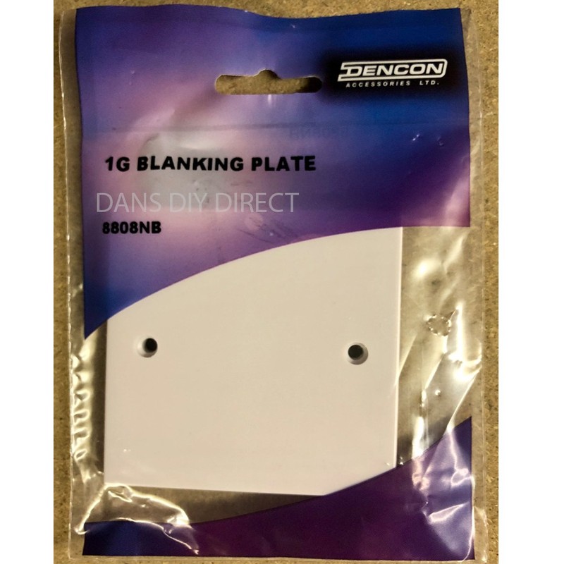 Single Blanking Plate Cover for Electrical Sockets by Dencon