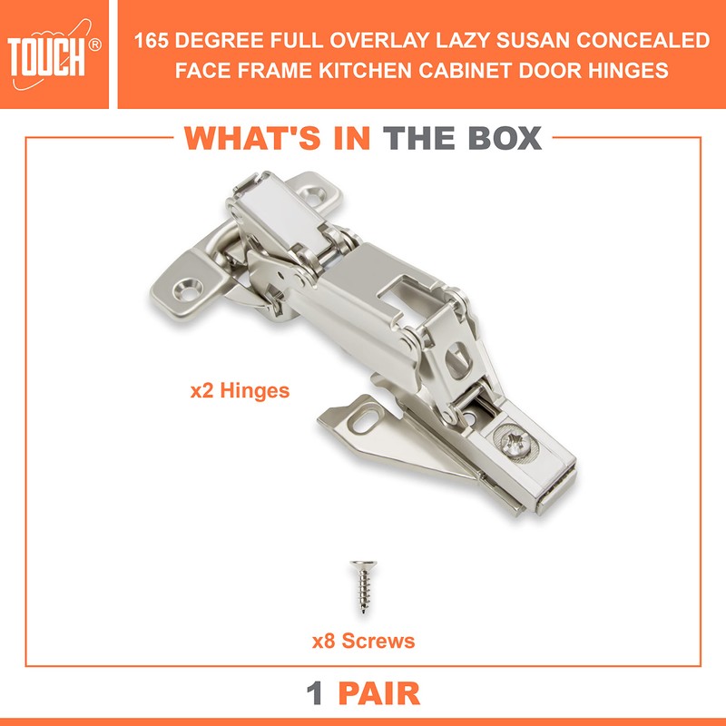 TOUCH Cabinet Hinges (1 Pair, 2 PCS) Face Frame 165