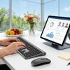 Rechargeable Wireless Bluetooth Keyboard and Mouse Combo, Full Size Silent