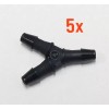 Unbranded (5) Five 3/32" Nylon Wye Y 3-Way Barb Black