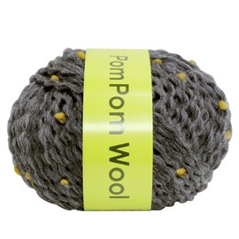 DARUMA 01-6330 Pom Pom Wool Yarn Extra Thick Col.7 Gray Type 1.1 oz (30 g) Approx. 16.5 ft (42 m)