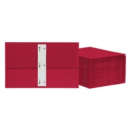 Oxford 2 Pocket Folders with Prongs, Mega Box of 125, Textured Paper Folders, Red, Letter Size, Essentials for School & Teacher Supplies Lists (57718)