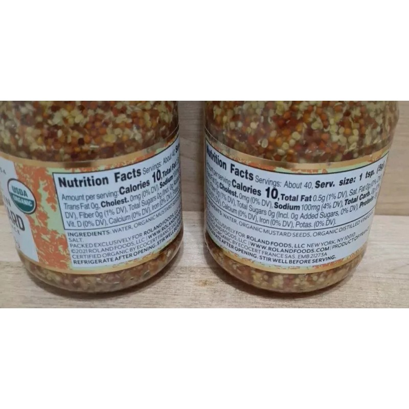 ROLAND 2CT: ROLAND ORGANIC WHOLE GRAIN DIJON MUSTARD 7oz Crafted