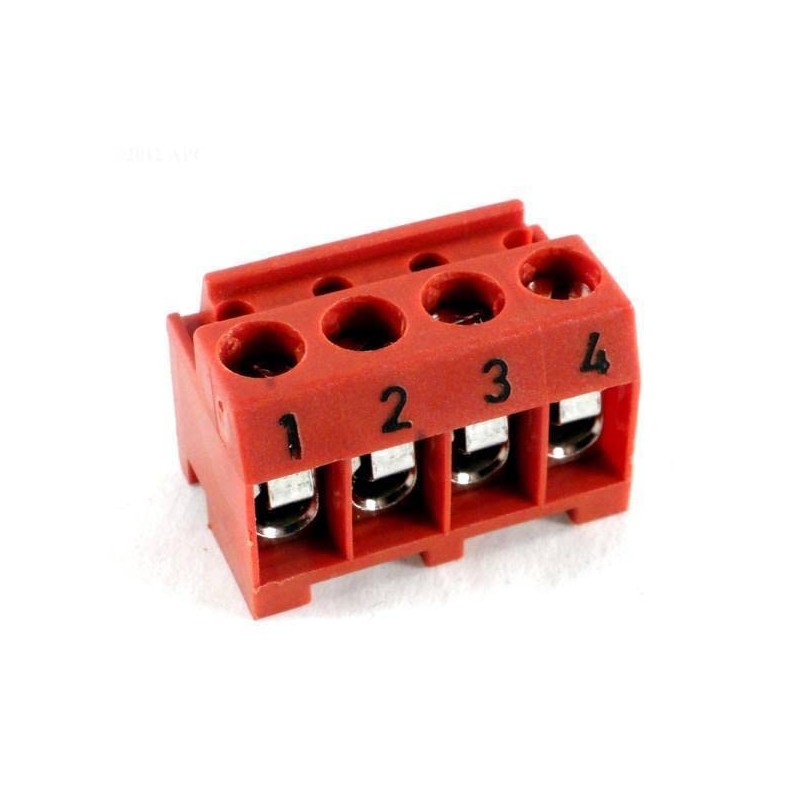 Jandy Pro Series Terminal Bar Connector, 4 Pin Red, AquaLink