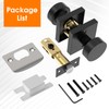 Encreese Passage Door Knobs Interior with Lock, Square Reversible Door
