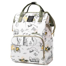 ONOODE 24L Cute Diaper Bag Backpack Mommy Bag Update, Large Diaper Backpack Fashionable Multi-functional Painting Backpack, Travel Essentials Baby Tote, Stroller Straps & Pacifier Case - Unisex