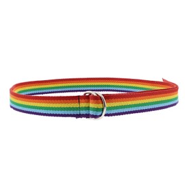 Zac's Alter Ego Rainbow Stripe Canvas Webbing Belt