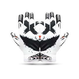 Repsters Jester 4.0 Football Gloves - Adult & Youth Sizes (White, Youth M-L)
