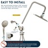 Ryamen Dual Shower Head Combo, Brushed Nickel 8'' High Pressure