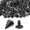 Nsiwem Rivets Pointed 150 Pieces Black Punk Decorative Rivets Killer