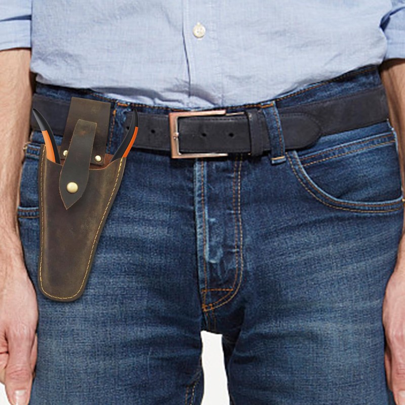 2-Piece Scissor Leather Case, Pruning Shear Cover, Snap Tool Leather