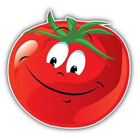 Zirni Tomato Smile Simple Funny Cartoon Sticker Decal Design