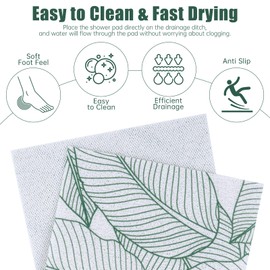 LY4U Non Slip Loofah-like Shower Mat Anti Mould, Washable Colorful PVC Shower Tray Mat for Elderly, Anti Slip Bathroom Mat for Wet Shower Areas