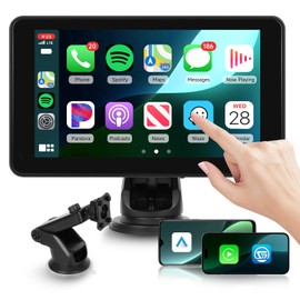 Sellrich Carplay Android Auto Screen for Car, Portable Wireless Car Stereo with 7 inch IPS Touch Screen Carplay Android Auto SuperLink OTA Bluetooth GPS Siri Aux, 7-32V for Trucks, SUVs, Cars, RVs