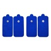 6 Electrodos Parches Pads Almohadilla 5x10 Broche 3.5mm Azul