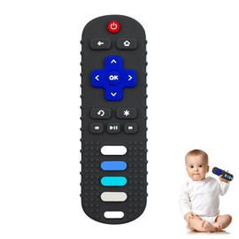 YAPROMO Baby Teething Toys, Remote Teethers for Babies, Cute Toy Remote for Baby Boys and Girls, Food Grade Silicine Chew Toy