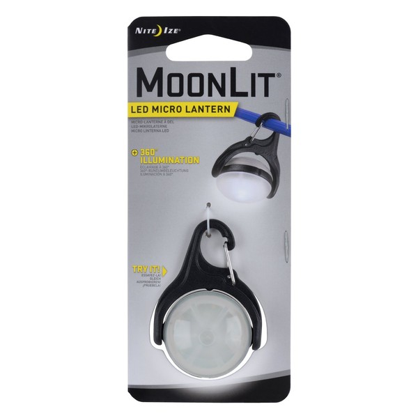 Nite Ize Moonlit LED Micro Lantern, Mini Swivel Light with Clip, White LED