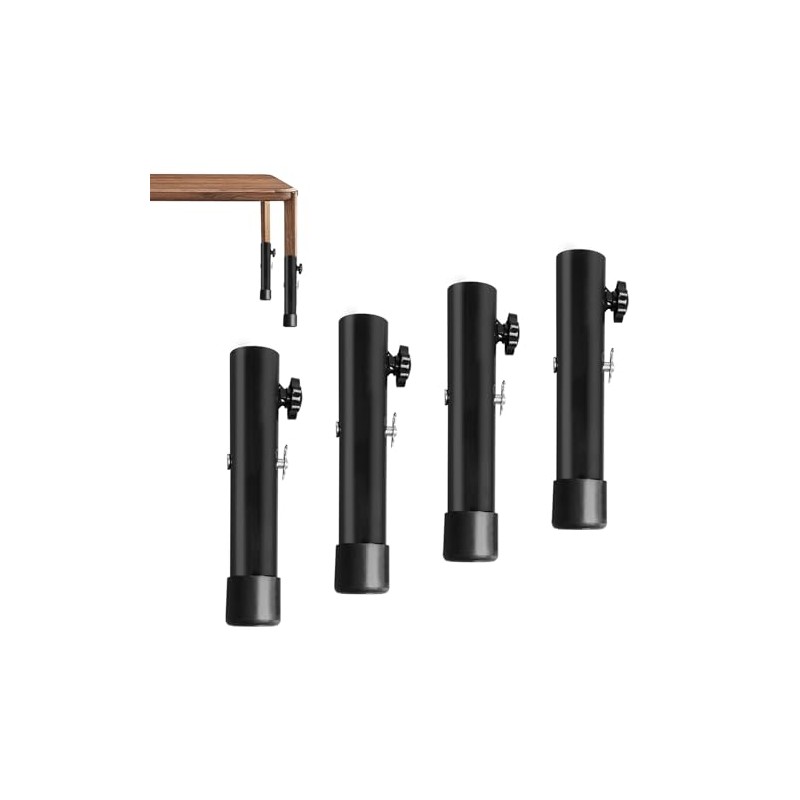 4 Piezas Extensor de Patas de Mesa 10-20cm, Patas Ajustables