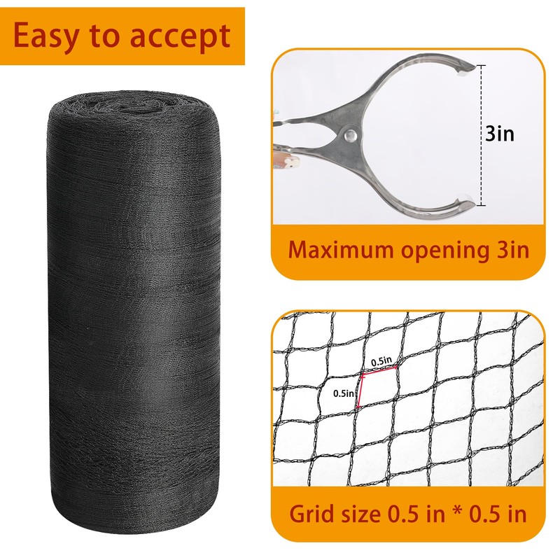 Adnee 33X18 Ft Oval Swimming Pool Leaf Net Cover,Pool Mesh