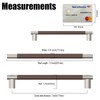 Coinkoly 10 Pack Brown and Brushed Satin Nickel 7 Inch(177mm)