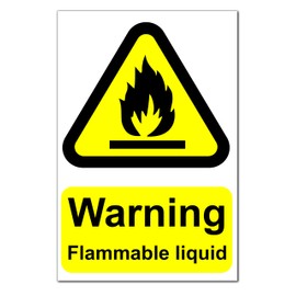 Warning Flammable Liquid Correx Sign Board 300mm x 200mm x 4mm – Laminated Corrugated Plastic, Durable Safety Sign for Hazard Identification in Industrial and Workplace Settings