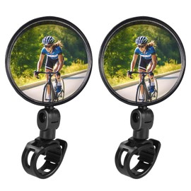 TAGVO 2 pcs Bike Mirror, Bicycle Rear View Mirror Bike Cycling Mirror, Adjustable Handlebar Mirror, Convex Handlebars Mirror for Mountain Bike Road Bike Ebike Scooter