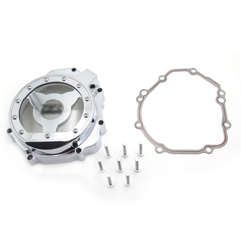 Chrome Left Engine Stator Cover See Through for Suzuki 2004