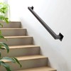 CHONGNI 3FT Stair Railing Indoor, Matte Black Square Tube Handrail,