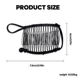 2pcs Retro Banana Hair Clips Retractable Hair Accessories Banana Combs for Natural Curly Wavy Hair