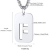 FindChic Men's Dog Tag Necklace Initial Pendant Silver Necklace Letters