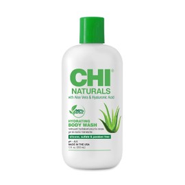 CHI Naturals With Aloe Vera Hydrating Body Wash, Gently Cleanses, Hydrates & Restores Moisture To Dry Skin, Sulfate, Paraben & Cruelty-Free, 12 Oz