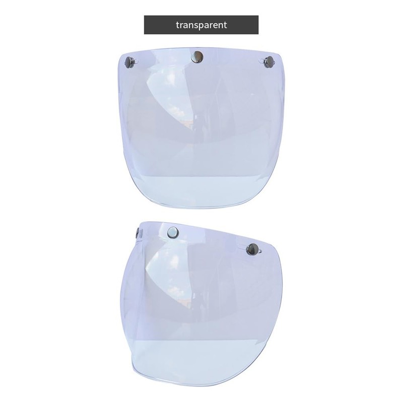 lvifloae MotorradBubble Visor, 3 Snap Visor Windscreen Lens with Folding