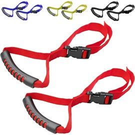 fogman Car Handrail Rear Passenger Rear Passenger Rear Application Elderly Care Steering Wheel Get/Exit Set of 2 (Red)