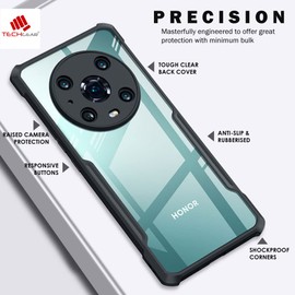 TECHGEAR Fusion Armour Honor Magic 4 Pro 5G Case, Premium Slim Hybrid Robust Protective Bumper Case with Transparent Back Compatible with Honor Magic 4 Pro 5G