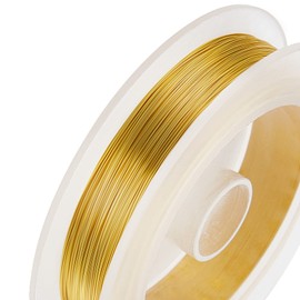 BENECREAT 328 Feet Gold Jewelry Wire 28 Gauge Tarnish Resistant Copper Beading Wire for Jewelry Craft Making, Gem Pendant Wrapping, Model Making