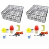 2-Pack of KUFA 28" Vinyl Coated Crab Traps & Accessory