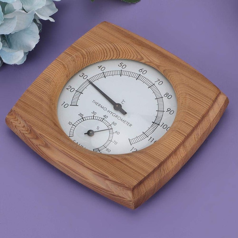 2-In-1Sauna Temperature Cedar Wood Thermometer Hygrometer Thermo-Hygrometer Sauna Equipment Accessory