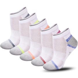 Vividmoo No-Show Ankle Socks Men-Women, Low-Cut Performance Athletic Cotton Essentials, Non-Slip Athletic Cushioned Crew, Training Sports,Comfortable Mesh Ventilation, Durable,Multi-Pack