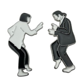 EDEN Fashionable Pulp Fiction Mia & Vincent Dancing Pin Badge [E953]