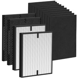 12 Pack 3000 Replacement Filters, Compatible with 3000, 3000M, 3000P-ro Air Pur-ifier, 2 Air Filter, 2 Activated Carbon and 8 Carbon Pre-Filters