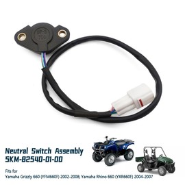 GOLACOD Neutral Switch Assembly Replaces 5KM-82540-01-00 Compatible with Yamaha Rhino Grizzly YXR660F YFM660F Neutral Switch Indicator