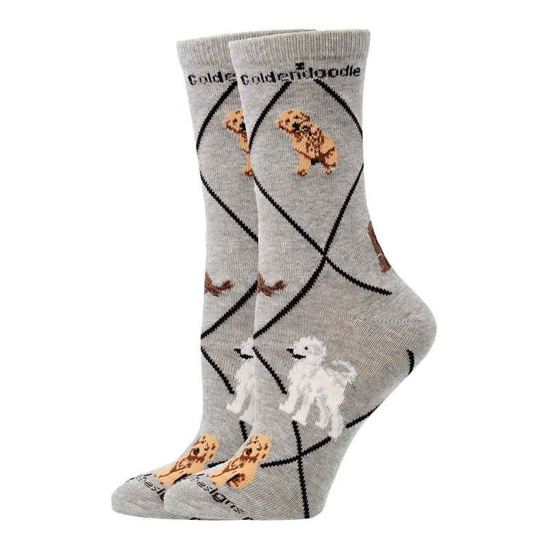 WHD Goldendoodle Socks (Gray, Large)