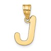 Real and Solid 14K Yellow Gold Polished Bubble Letter J