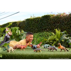 ​Mattel Jurassic World Rebirth Wild Roar Maiasaura Dinosaur Toy with Tail-Controlled Chomp Multi-Direction Attack & Sound, Posable & Digital Play, JGC82