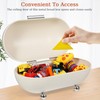 Angoily White Metal Bread Box with Lid Kitchen Bread Countertop