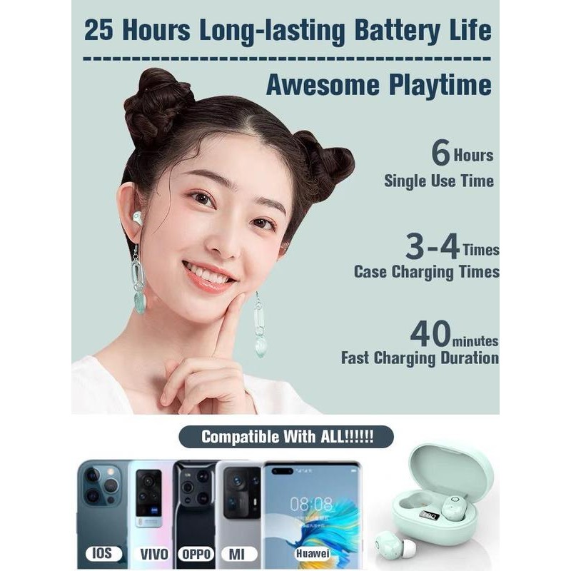 (Special Warranty Free 14-Day Trial)ONIKUMA T21 Macaron Earbuds TWS Bluetooth