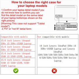 Alapmk - Funda protectora para Lenovo ideapad 330s 15 330s-15IKB/ideapad 530s 15 530S-15IKB/ideapad S540 15 S540-15IWL/ideapad S340 15 S340-15IWL No se puede puede usar (idioma (idioma (idioma apad