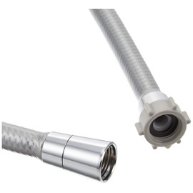 LIXIL INAX A-4215 Shower Hose, Metal Tone Silver Hose, 3.9 ft (1.5 m)
