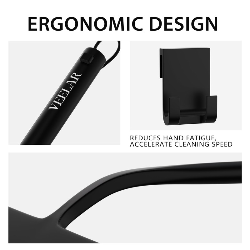 VEELAR Shower Squeegee for Shower Glass, Bathroom Glass Cleaning Tool